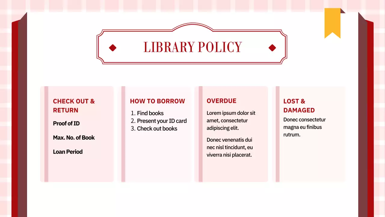 빨간 블랙의 책 깔끔한 도서관 안내 메뉴얼