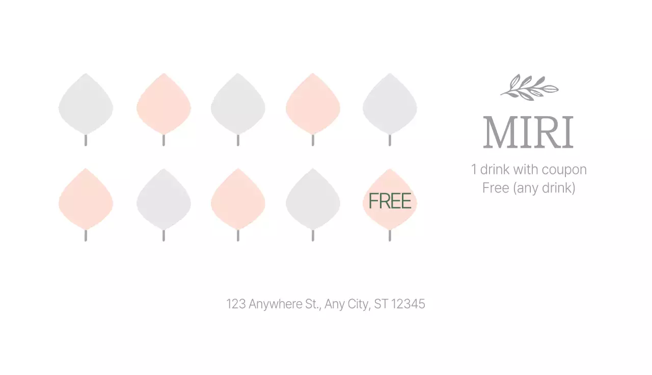 Beige Elegant Coffee Promotion Business Card