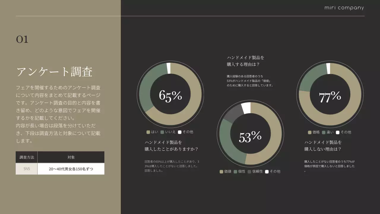 グレー シンプル アート 企画書 プレゼンテーション