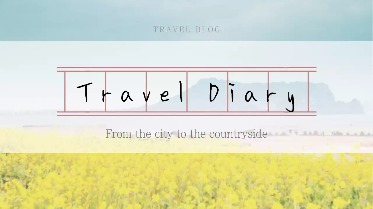 Yellow Simple Travel Diary YouTube Thumbnail