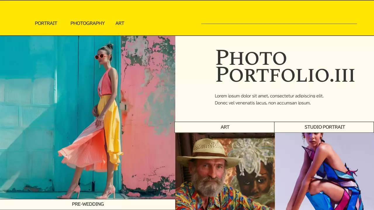 Pink Trendy Photography Portfolio Presentation