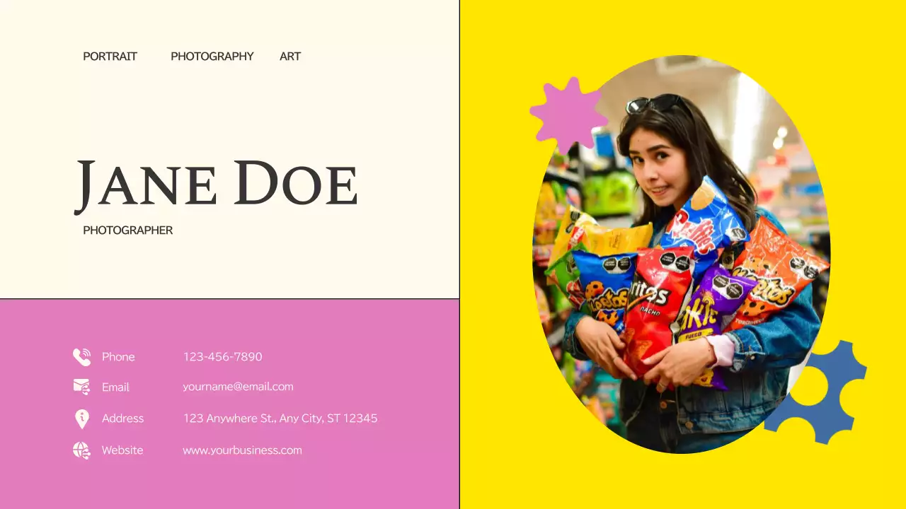 Pink Trendy Photography Portfolio Presentation