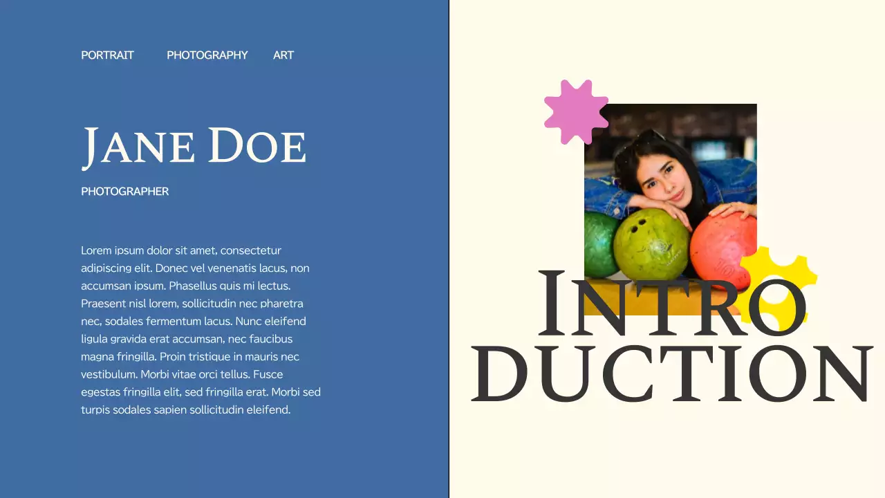 Pink Trendy Photography Portfolio Presentation