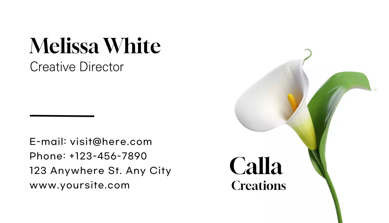 White Elegant Business Card