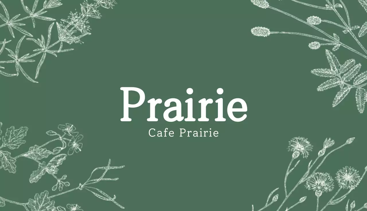 Green Minimalist Cafe Promotion Business Card