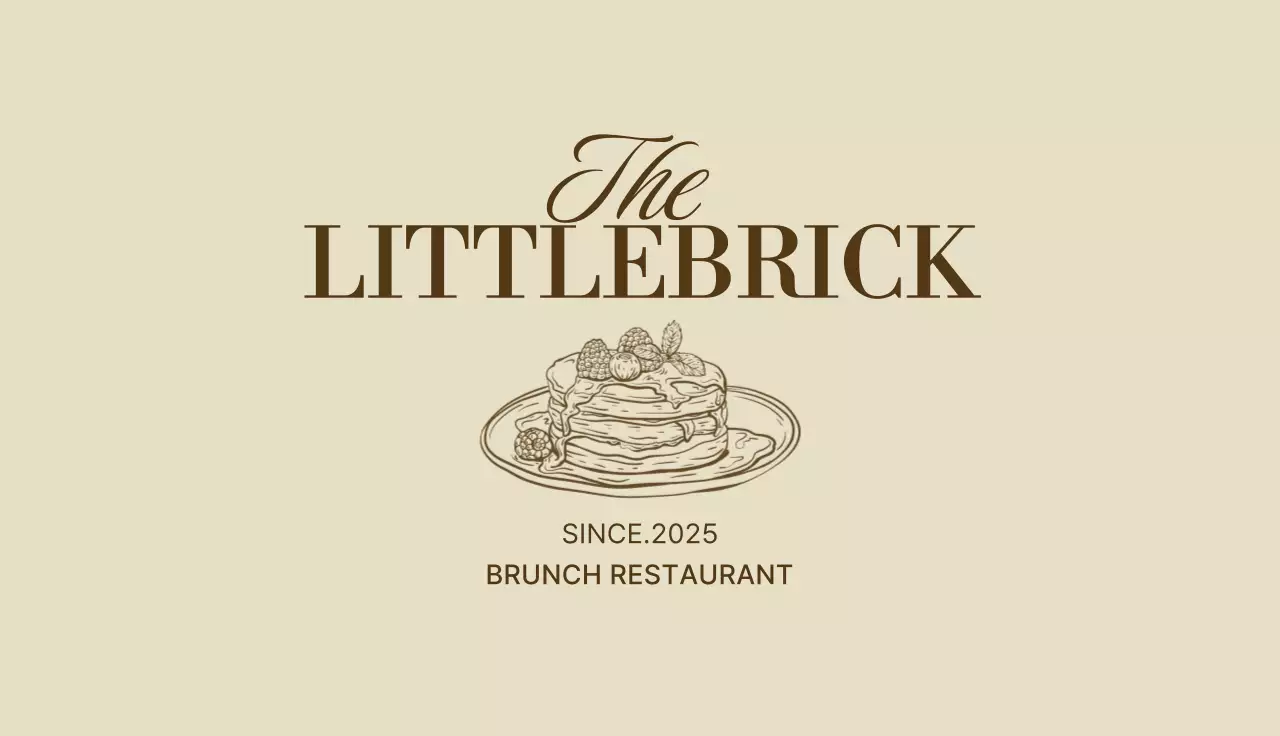 베이지 클래식 레스토랑 로고