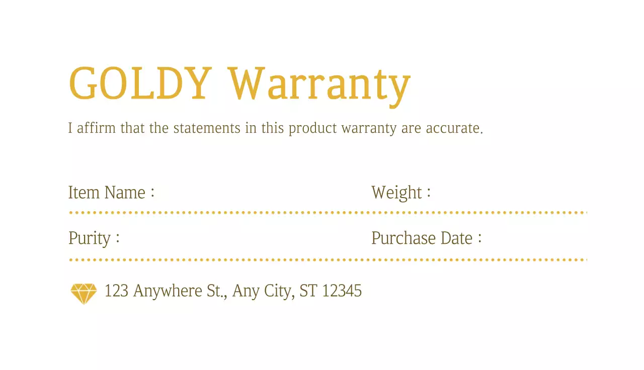 Gold Elegant Jewelry Advertisement Business Card