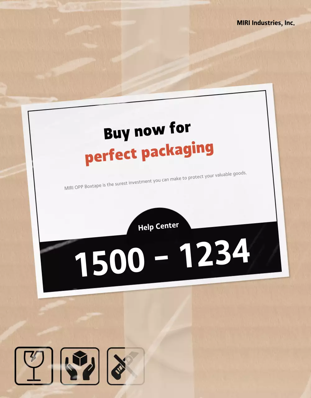 Beige basic packaging advertisement