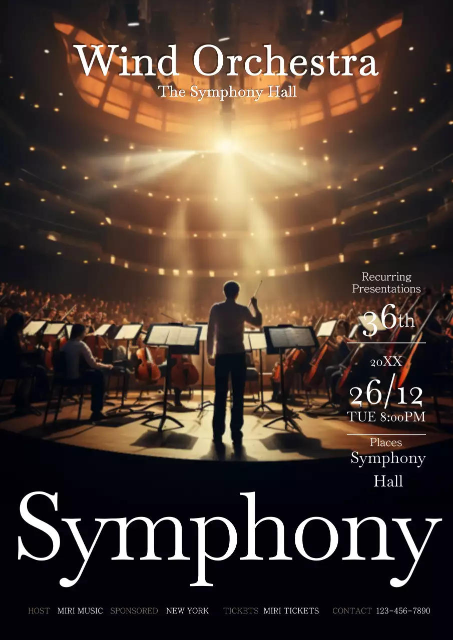 Black Elegant Symphony Event Poster