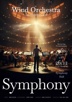 Black Elegant Symphony Event Poster
