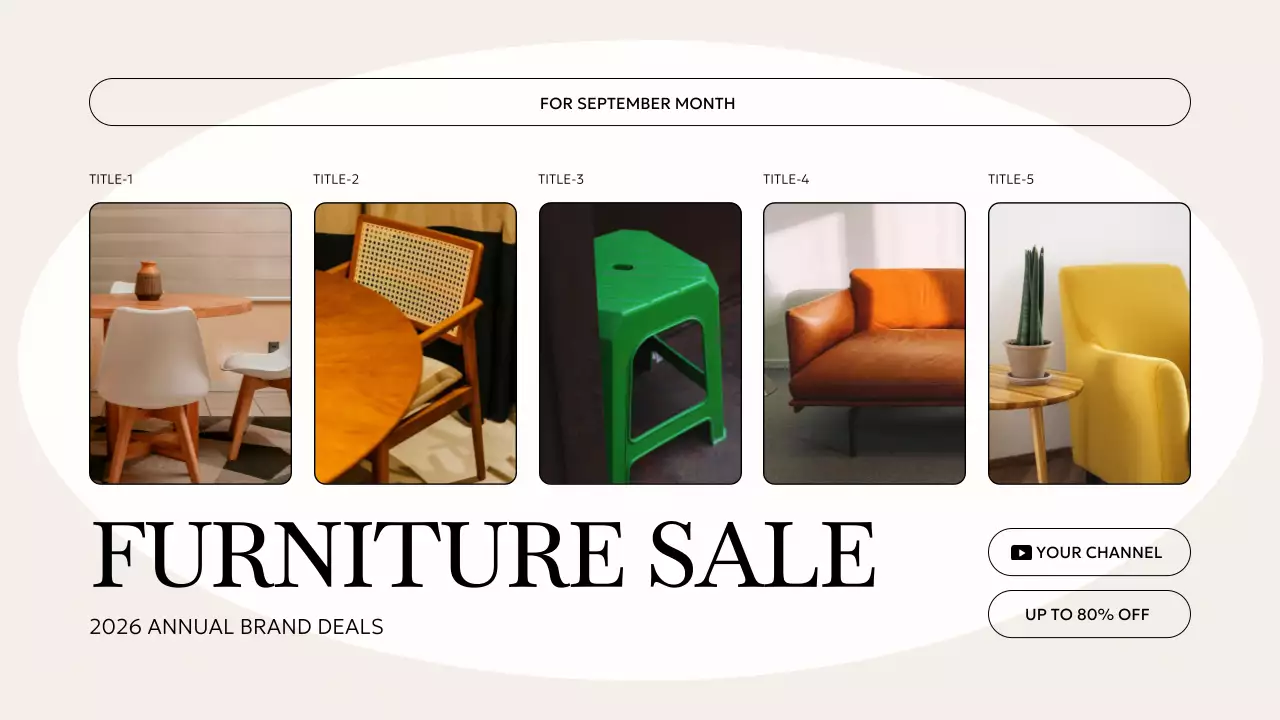 Beige Modern Furniture Promotion YouTube Thumbnail
