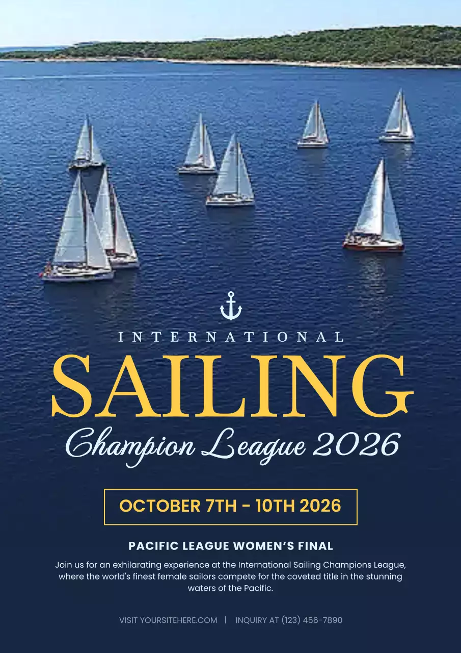 Blue Elegant Sailing Event Poster