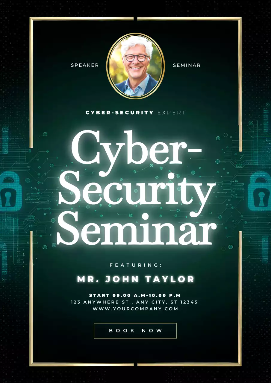 Green Modern Seminar Announcement Poster