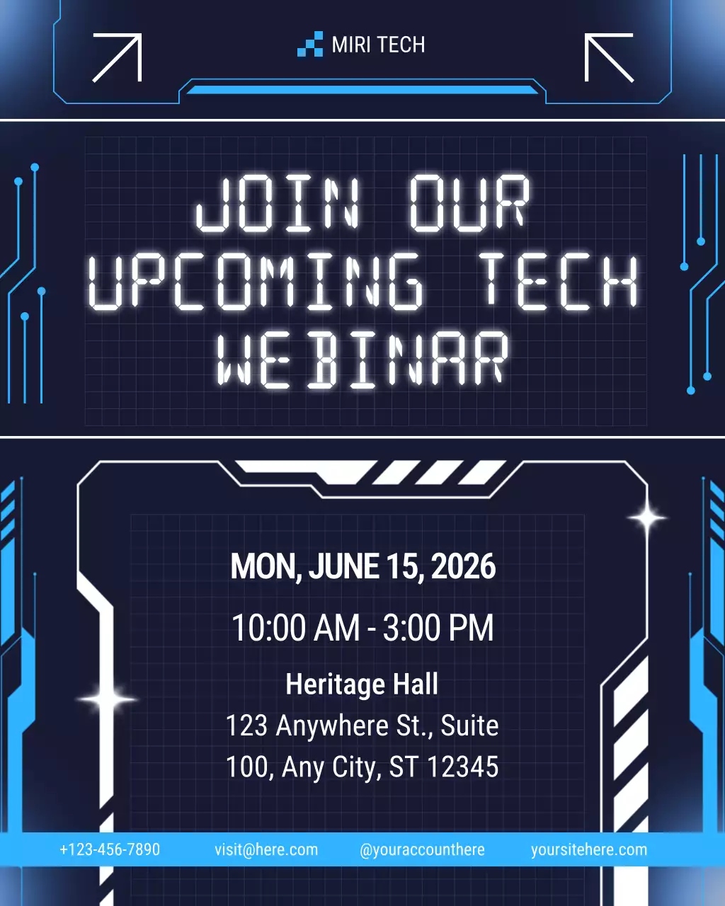Blue Futuristic Tech Webinar Announcement Instagram Post