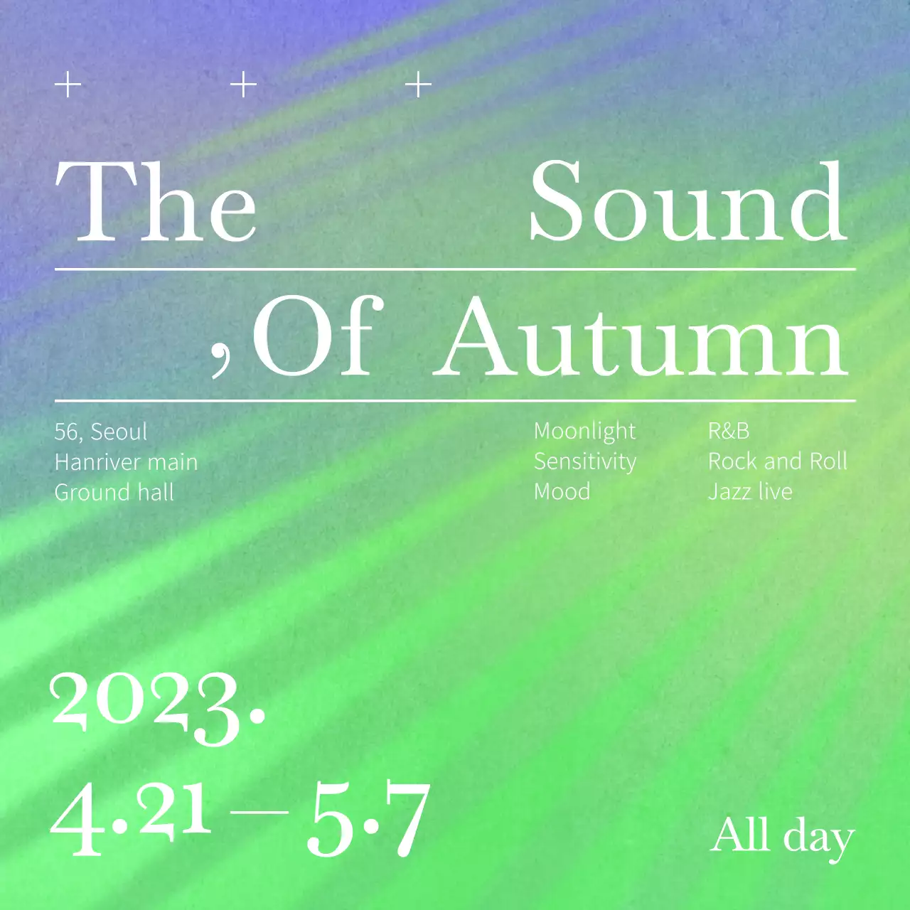 Purple and green art poster