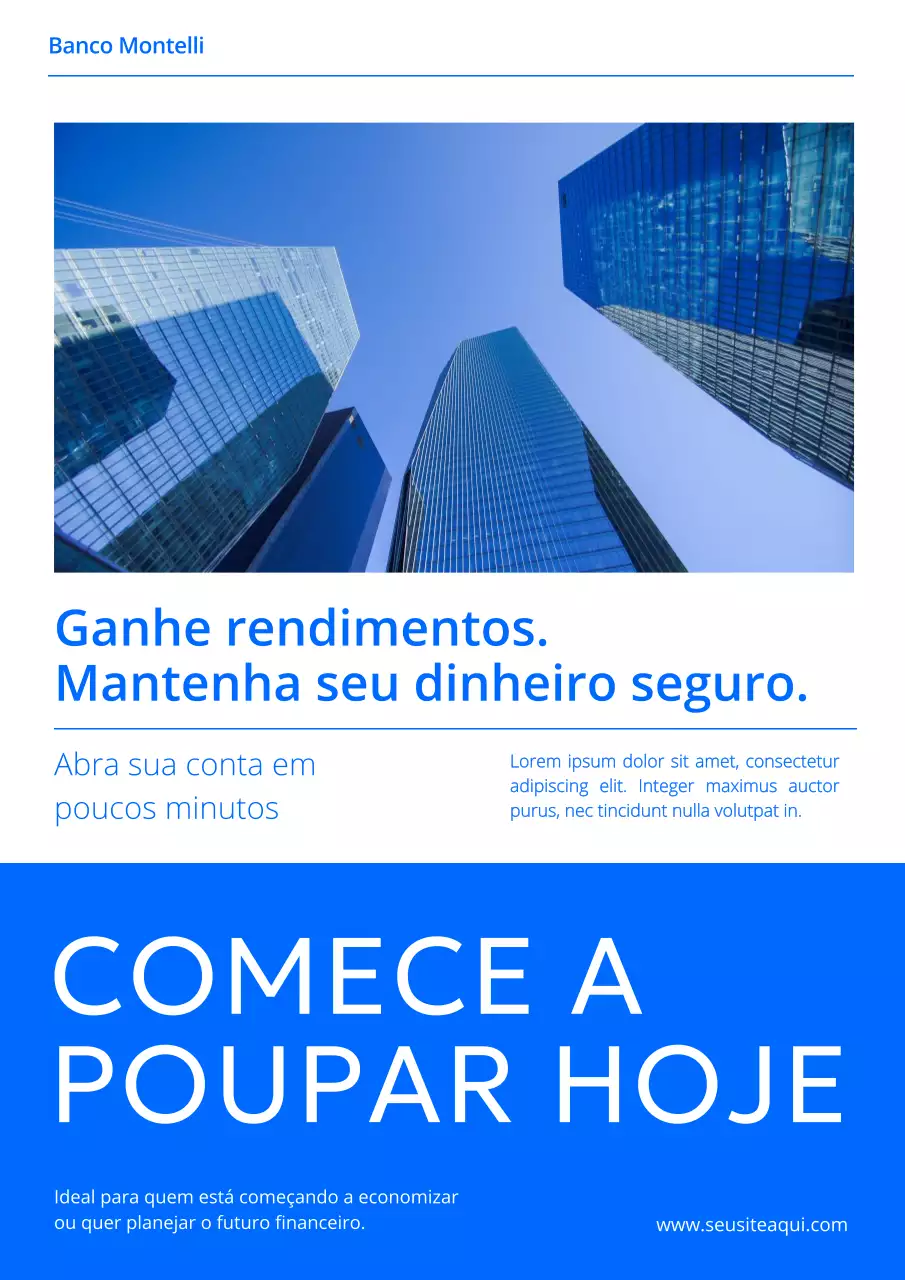 Promoção Blue Modern Banking