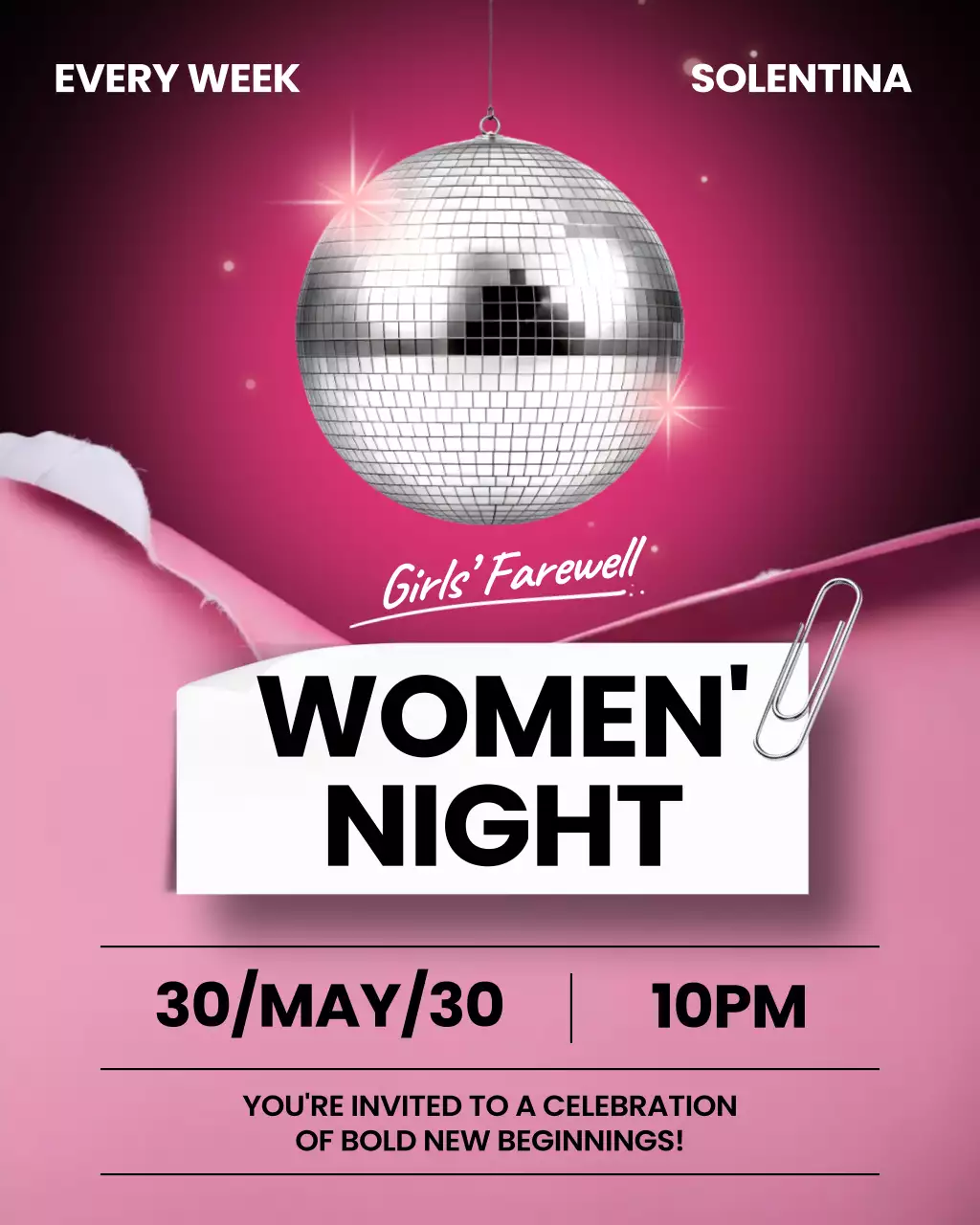 Pink Modern Farewell Invitation Instagram Post