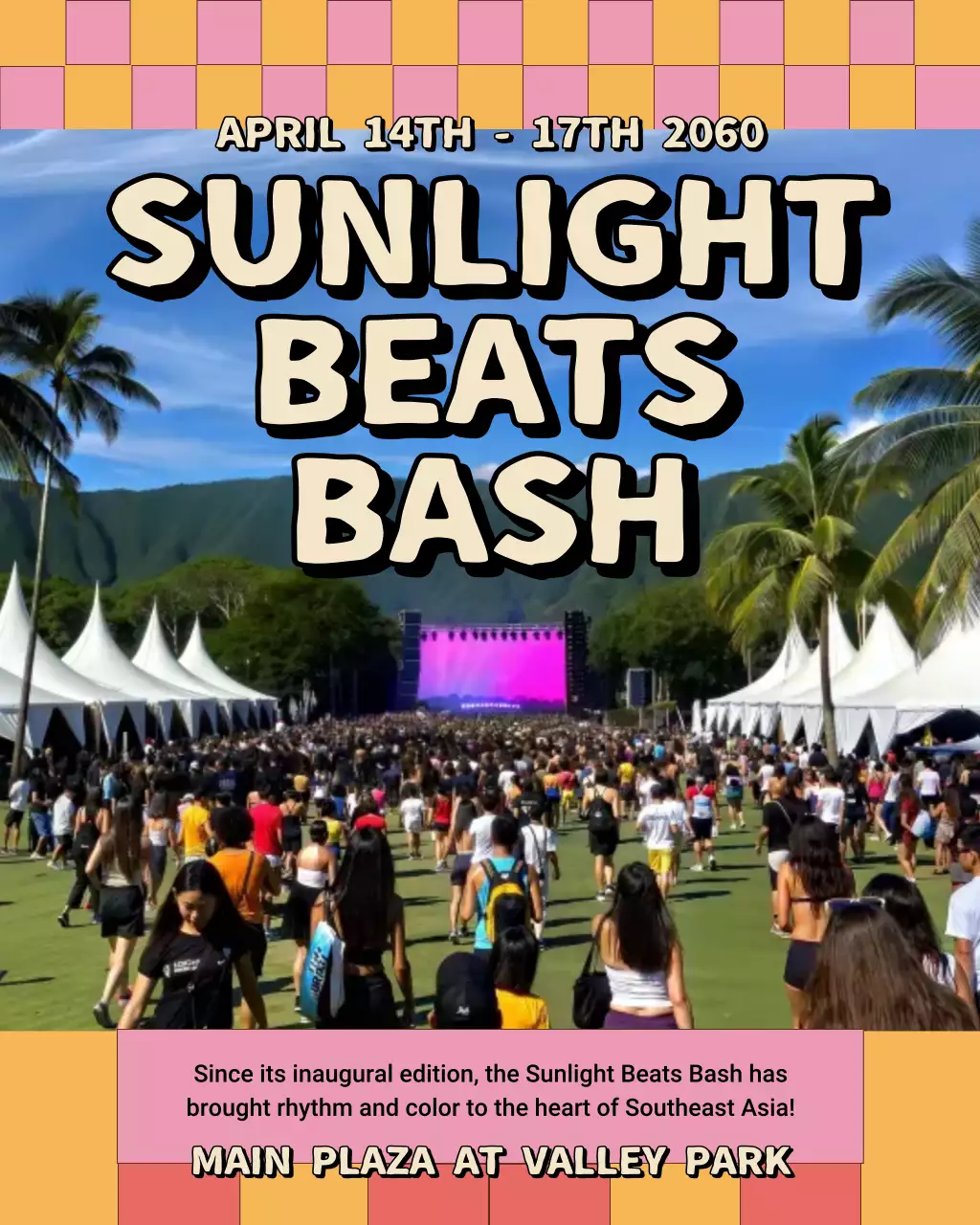 Colourful Tropical Music Event Instagram Post