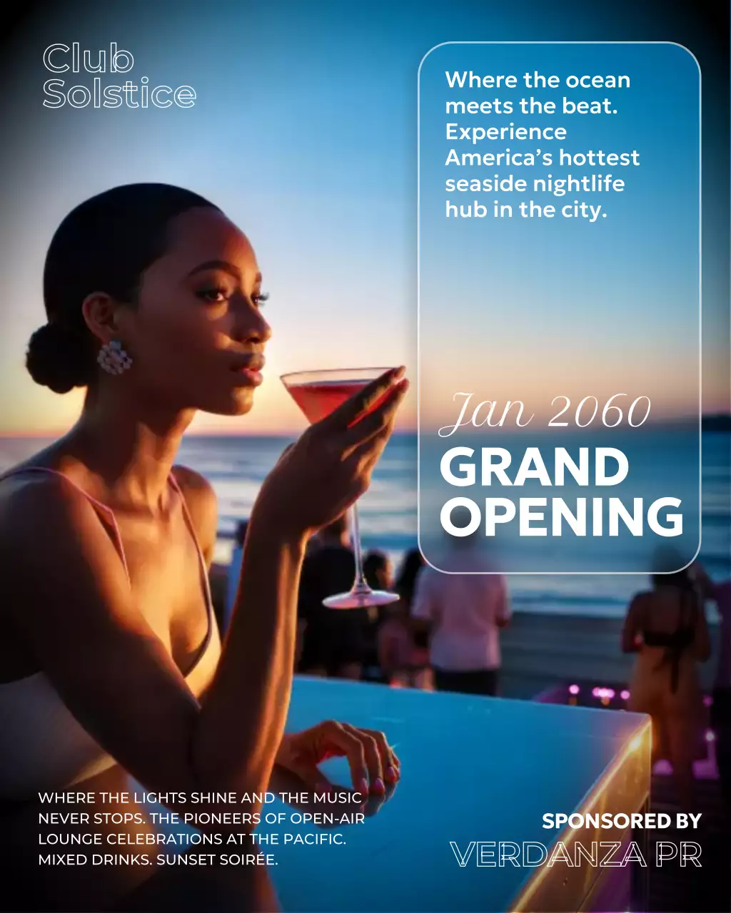 Blue Elegant Nightlife Promotion Instagram Post