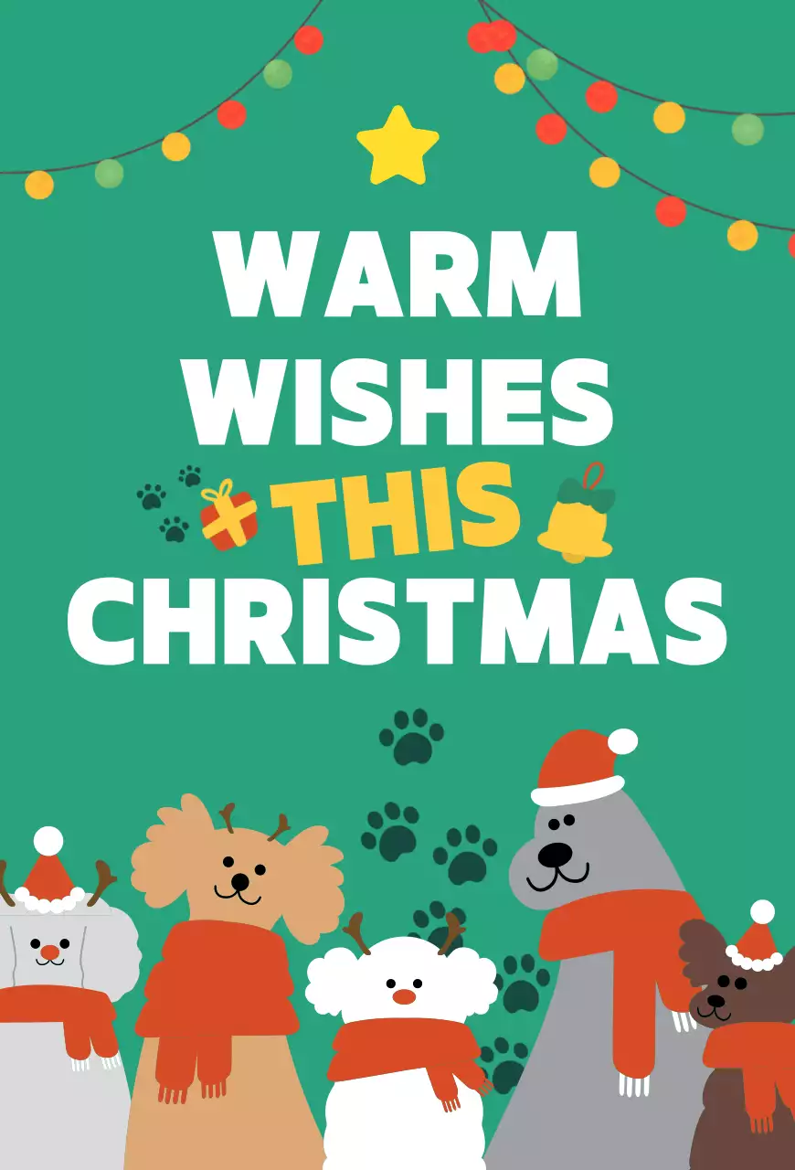 초록 아기자기한 크리스마스 카드