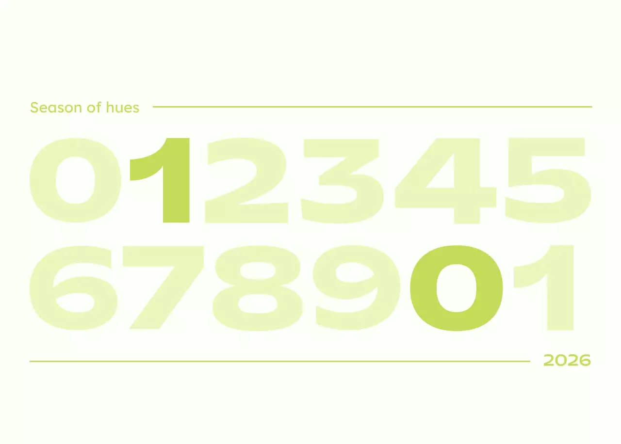 하늘색 심플 새해 캘린더