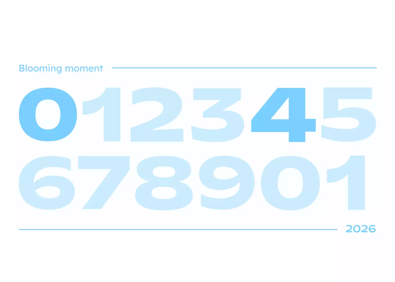 하늘색 심플 새해 캘린더