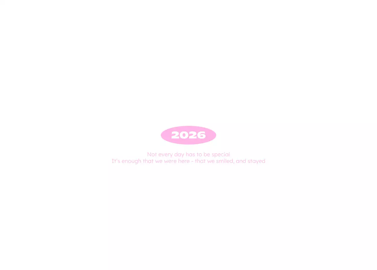 하늘색 심플 새해 캘린더