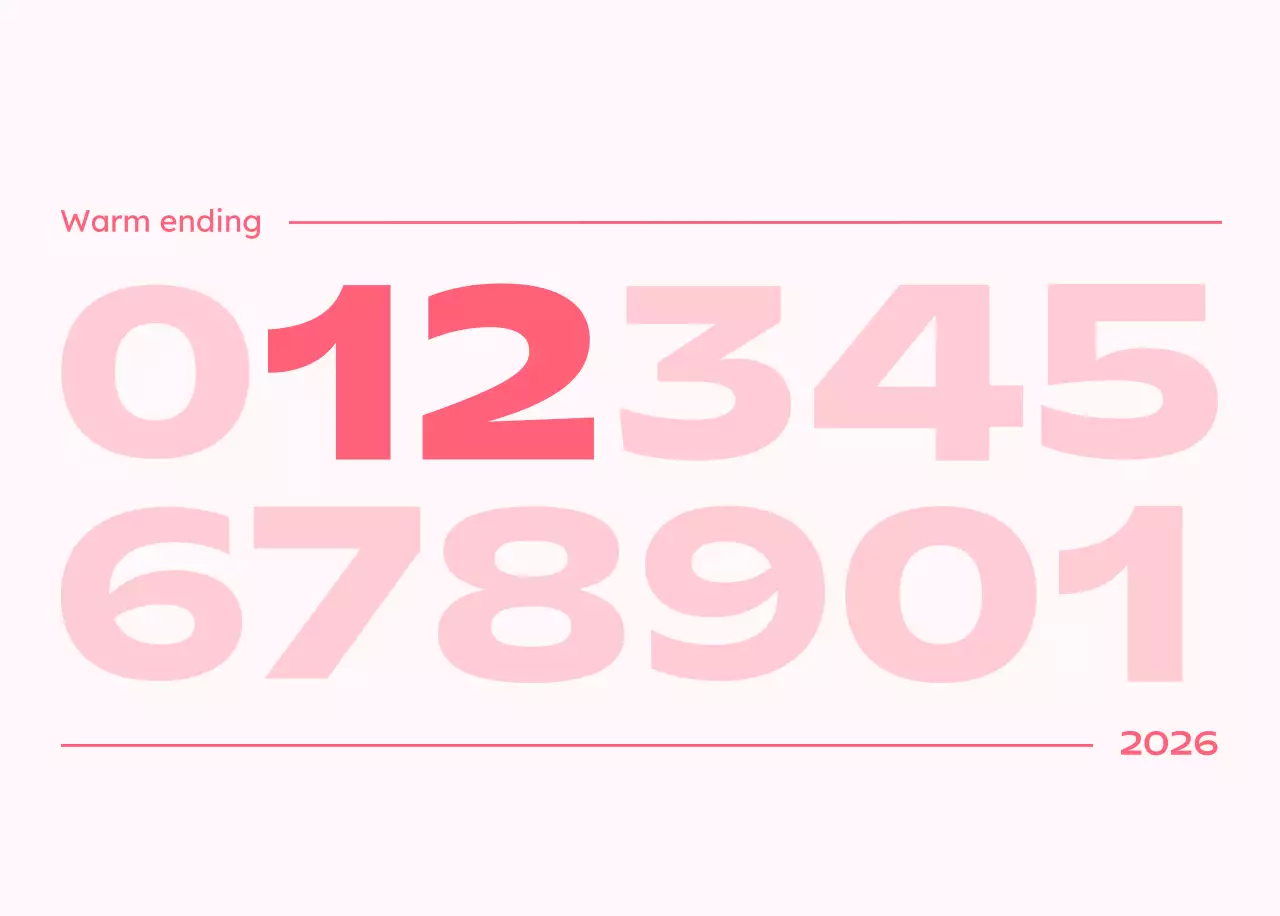 하늘색 심플 새해 캘린더