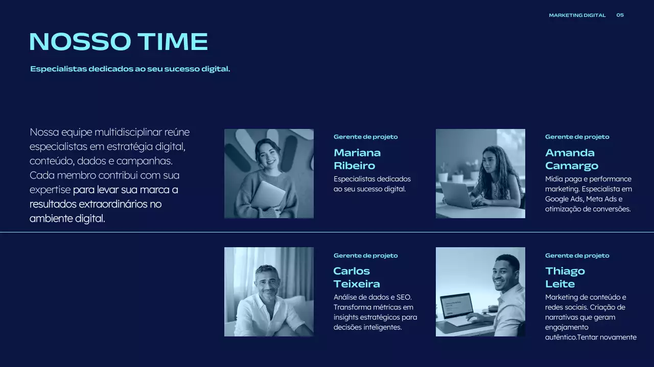 Apresentação de Marketing Moderno da Marinha