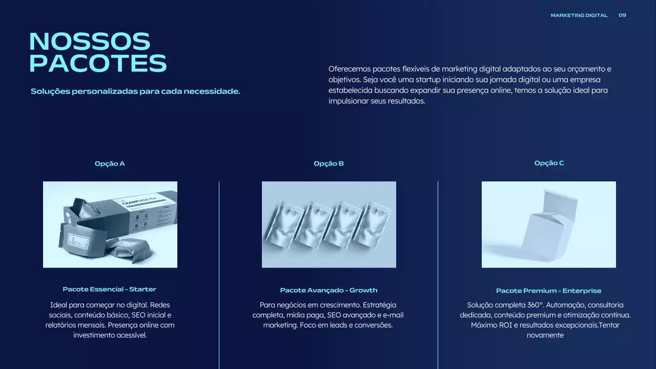 Apresentação de Marketing Moderno da Marinha