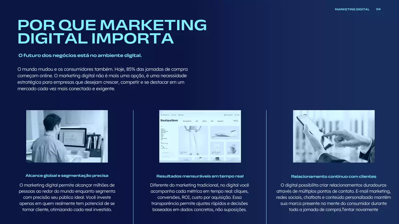 Apresentação de Marketing Moderno da Marinha