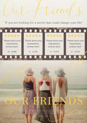 Beige Vintage Friendship Advertisement Poster