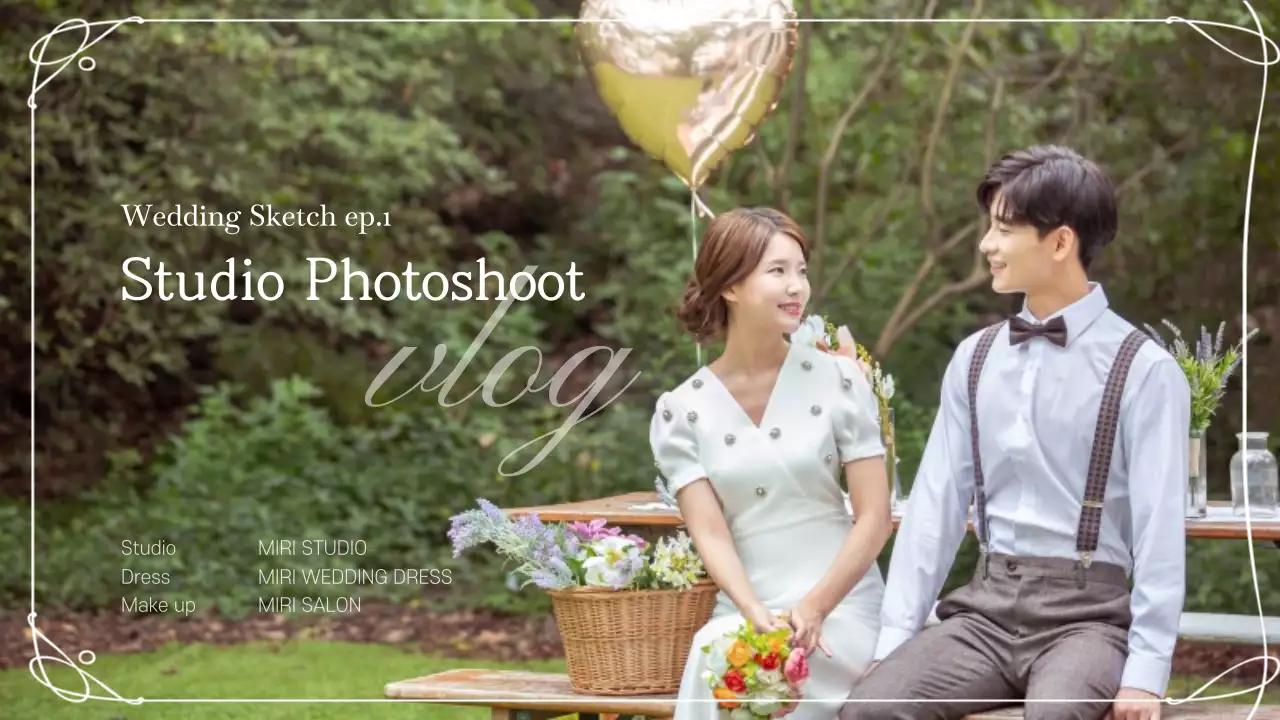 White Elegant Wedding Vlog YouTube Thumbnail