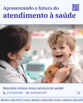 Promoção de Saúde Moderna Azul
