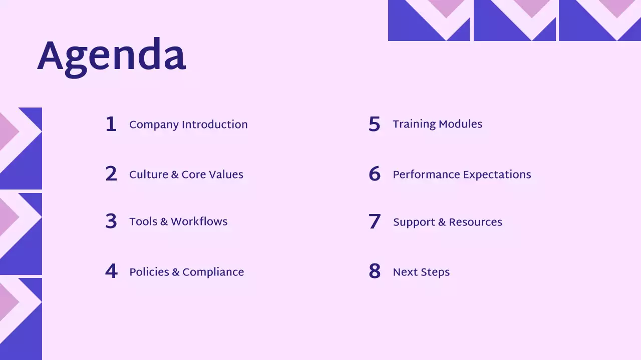 Purple Geometric Modern Training And Onboarding