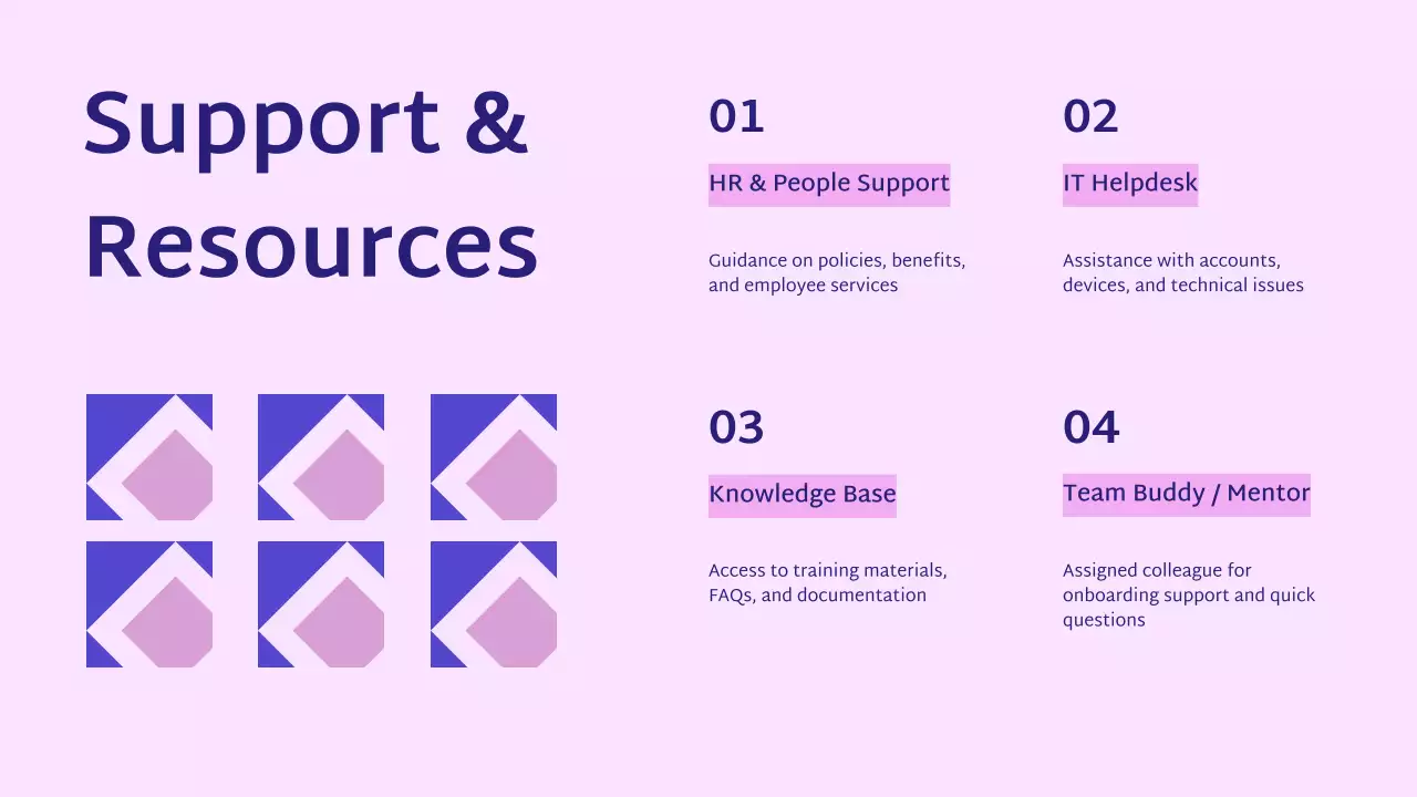 Purple Geometric Modern Training And Onboarding