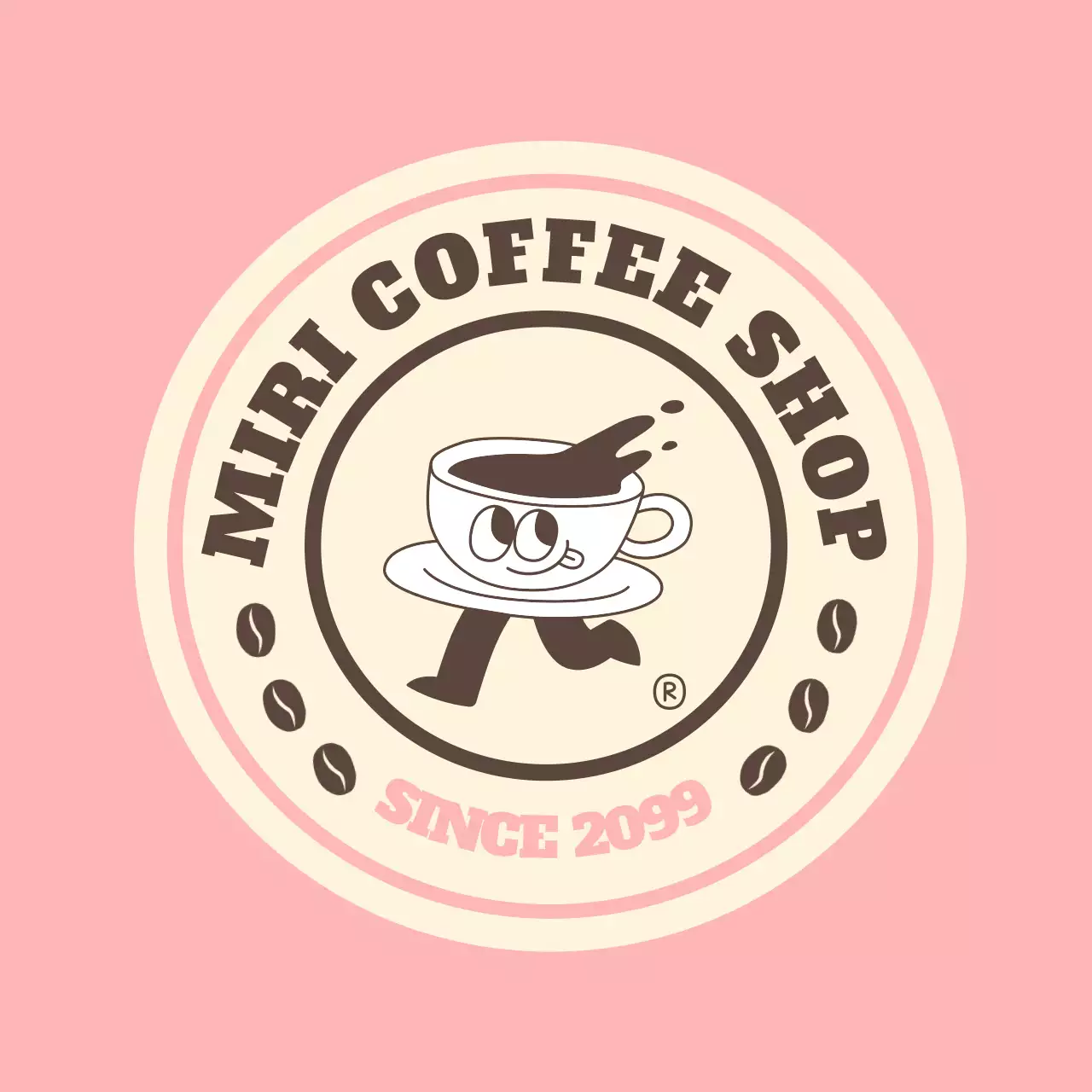 ピンク かわいい カフェ ロゴ キャラクター