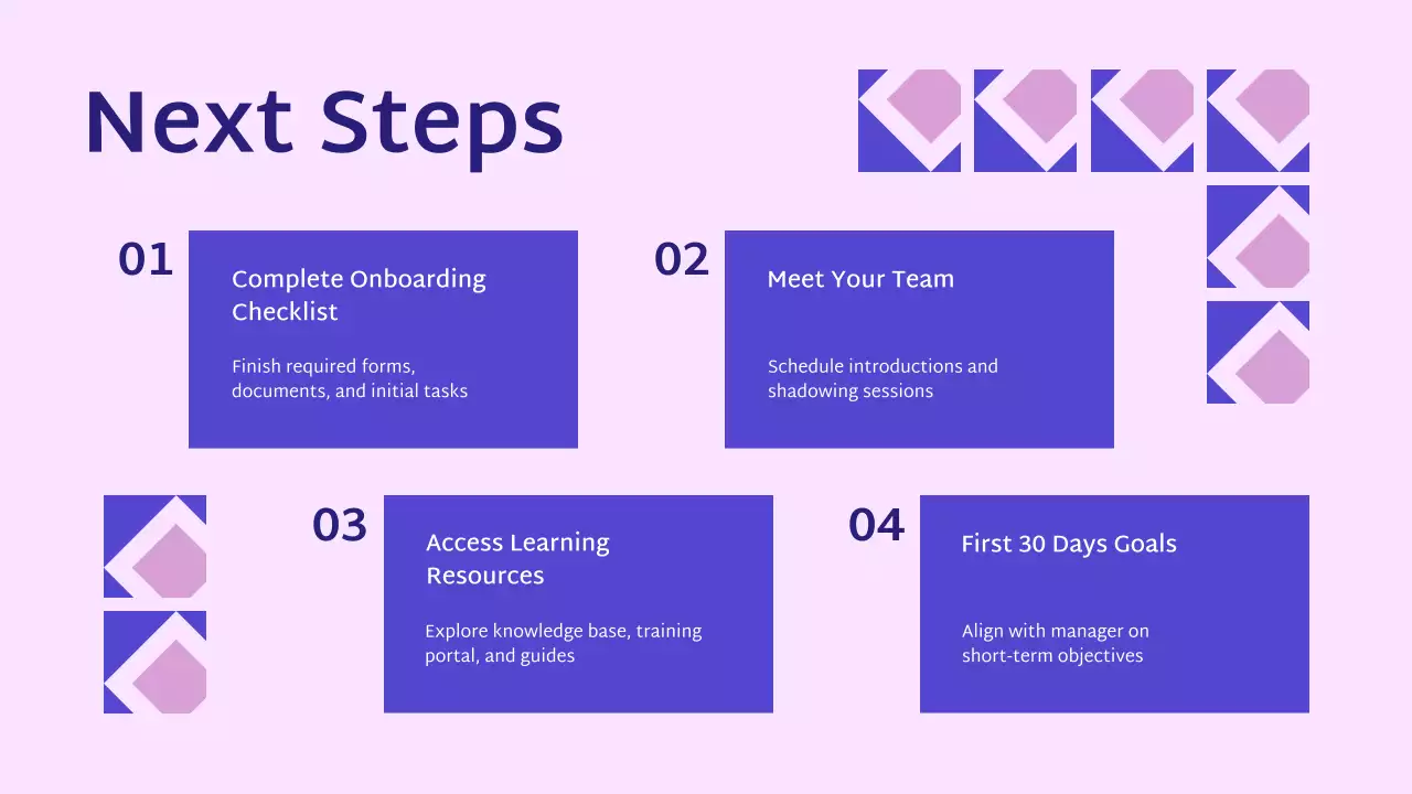 Purple Geometric Modern Training And Onboarding