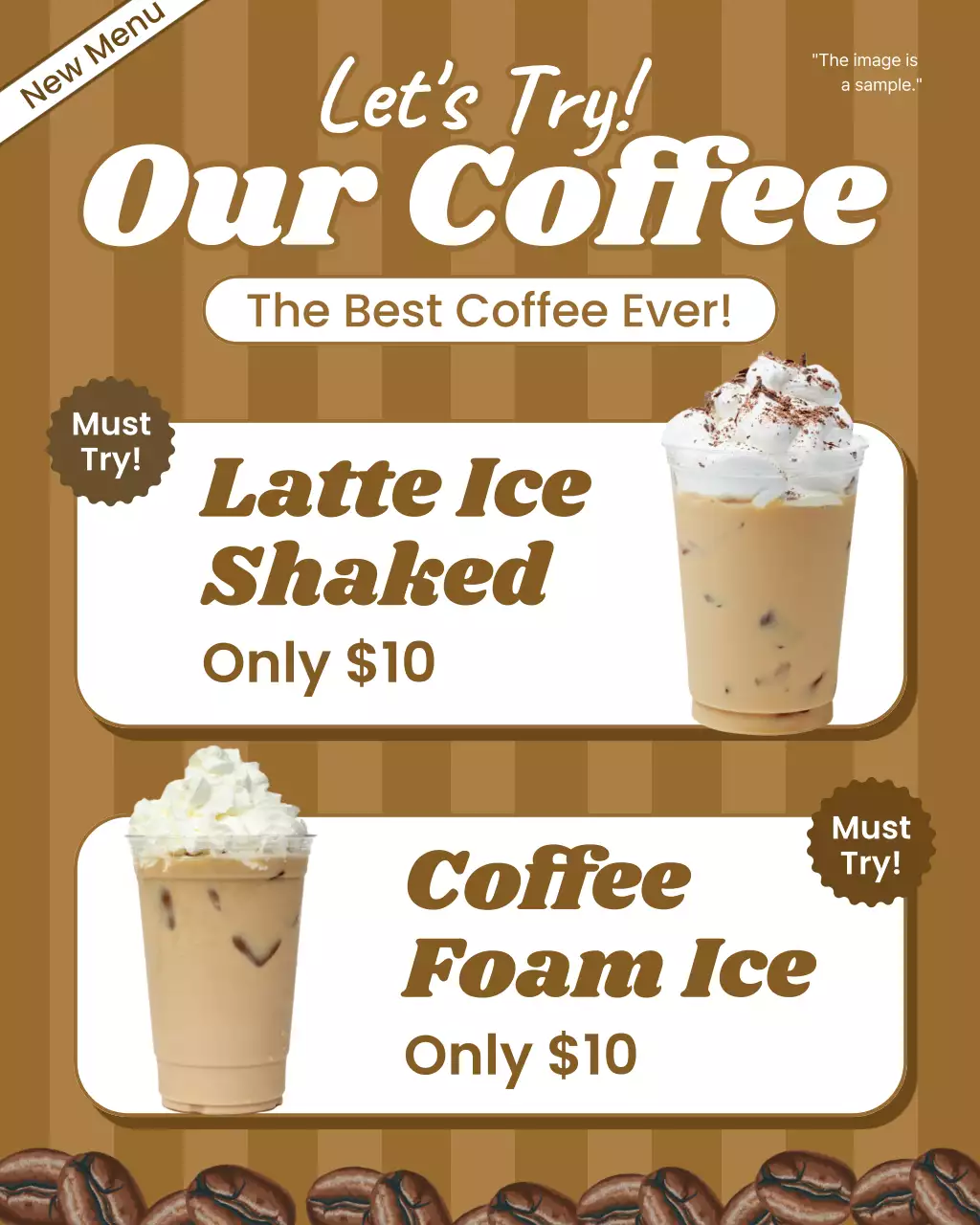 brown retro coffee promotion