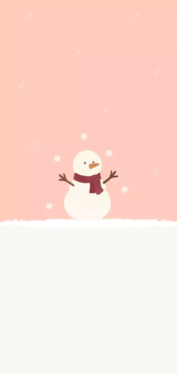 핑크 아기자기한 겨울 엽서