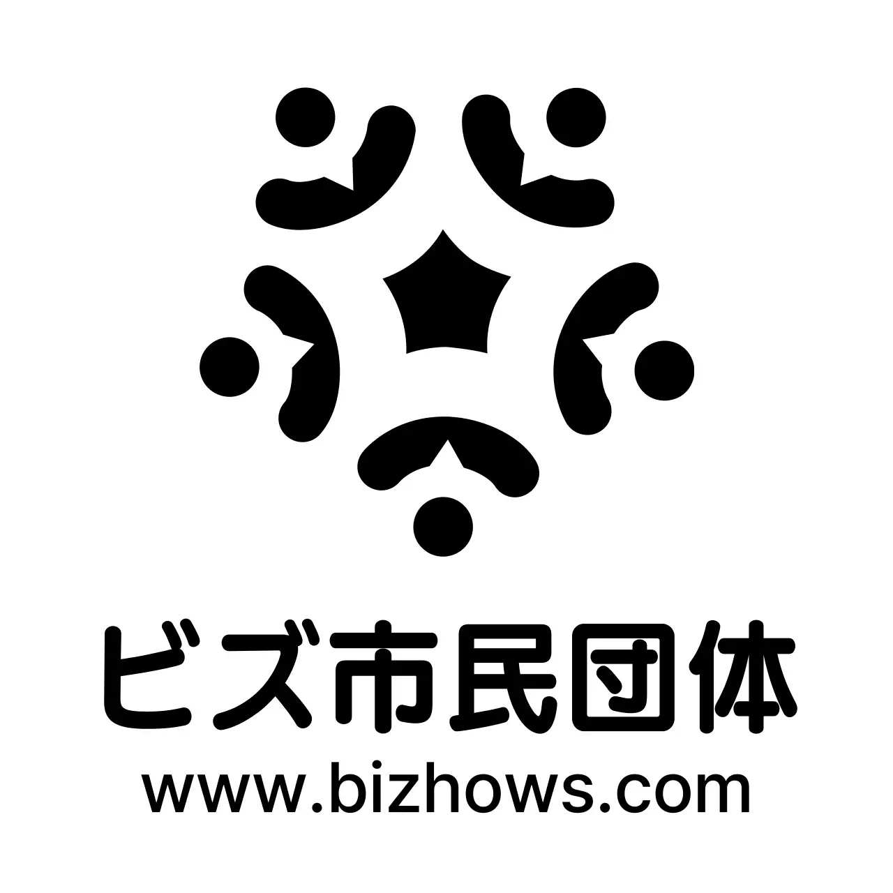 シンプルなスタイルのビーズ市民団体ロゴタイプ