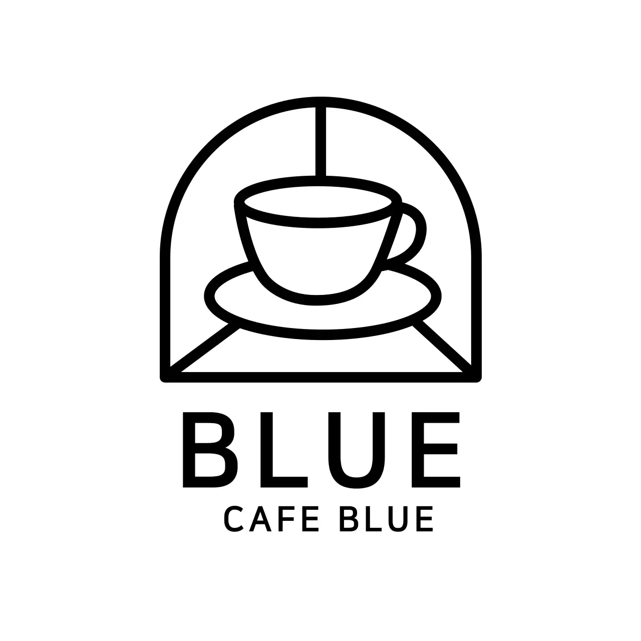 シンプルなシンボルのカフェアイスカップ