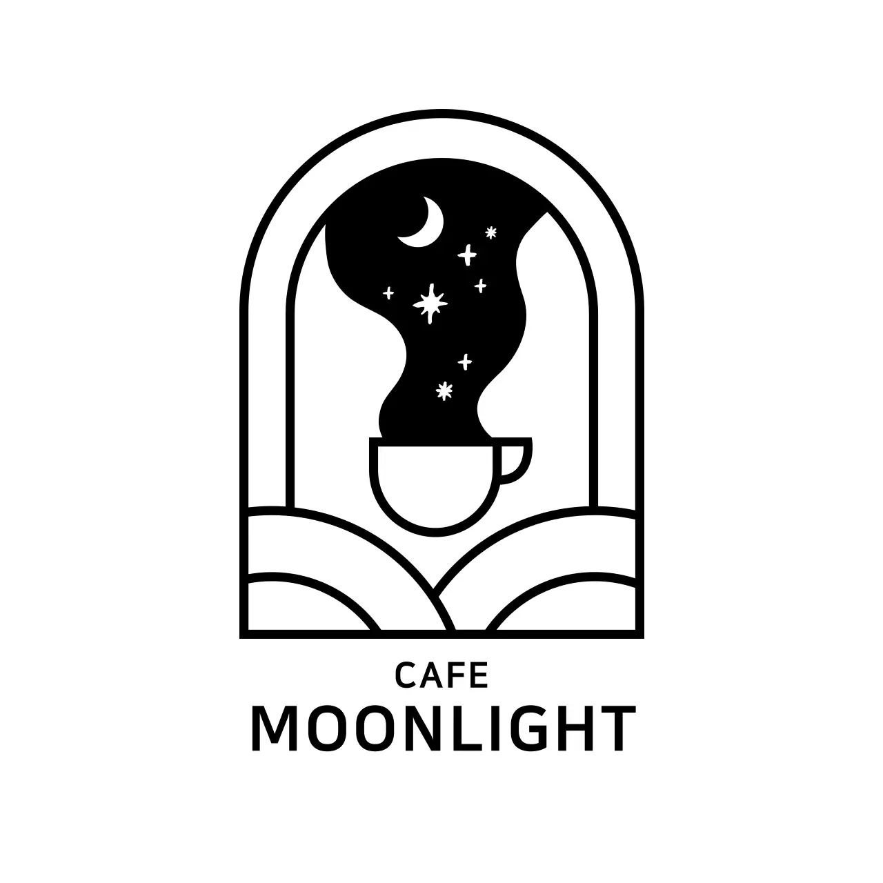 感性的なカフェロゴのアイスカップ