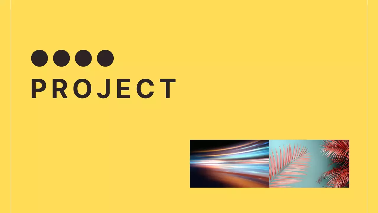 黄色 シンプル デザイン ポートフォリオ