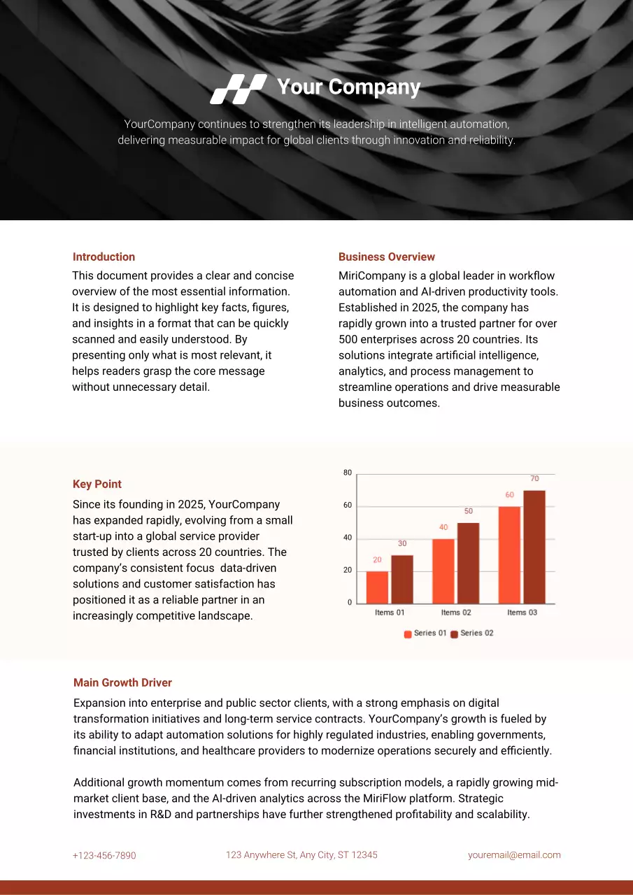 black professional business report