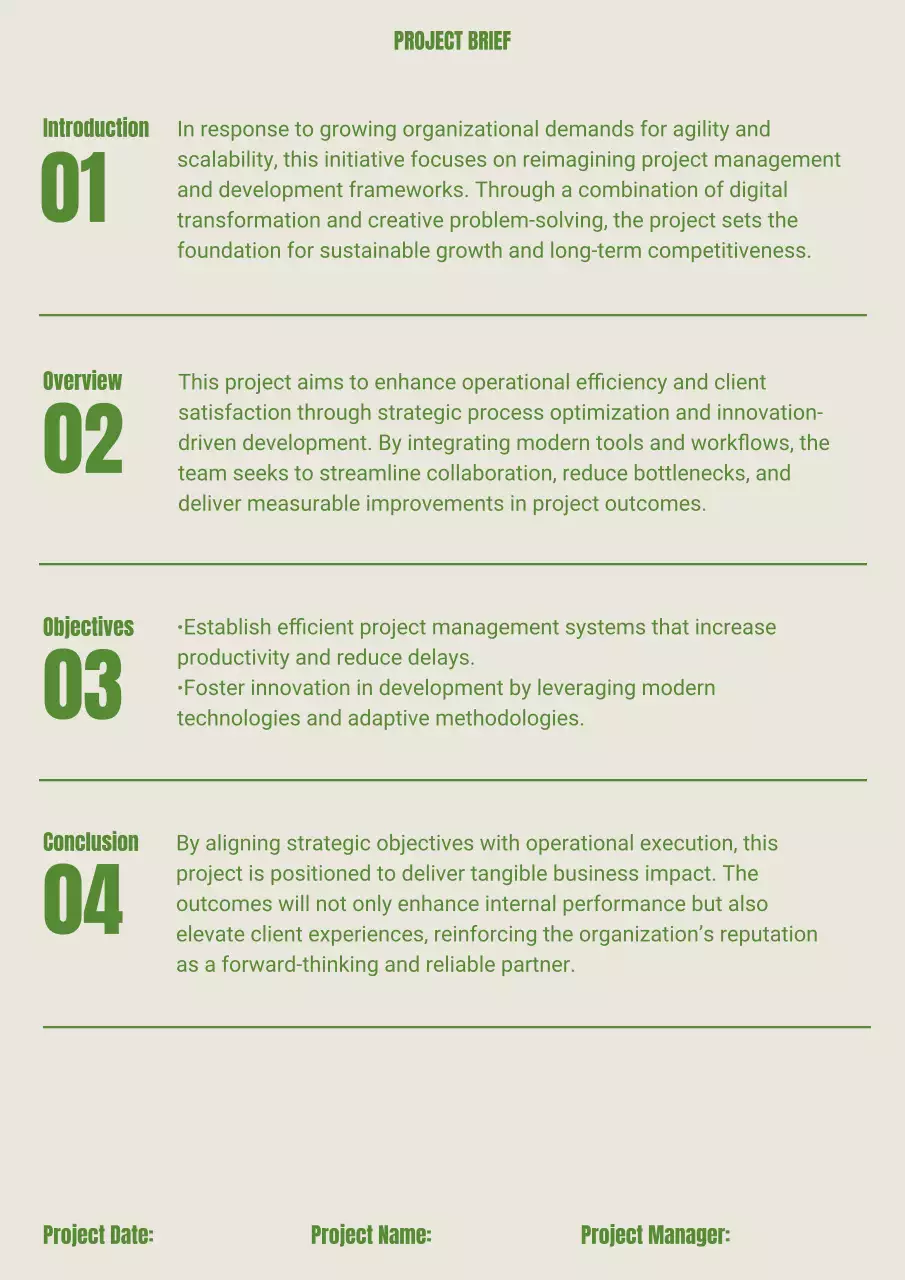 Green Modern Project Document