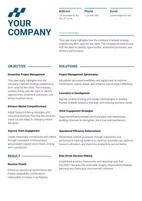 blue professional business case study