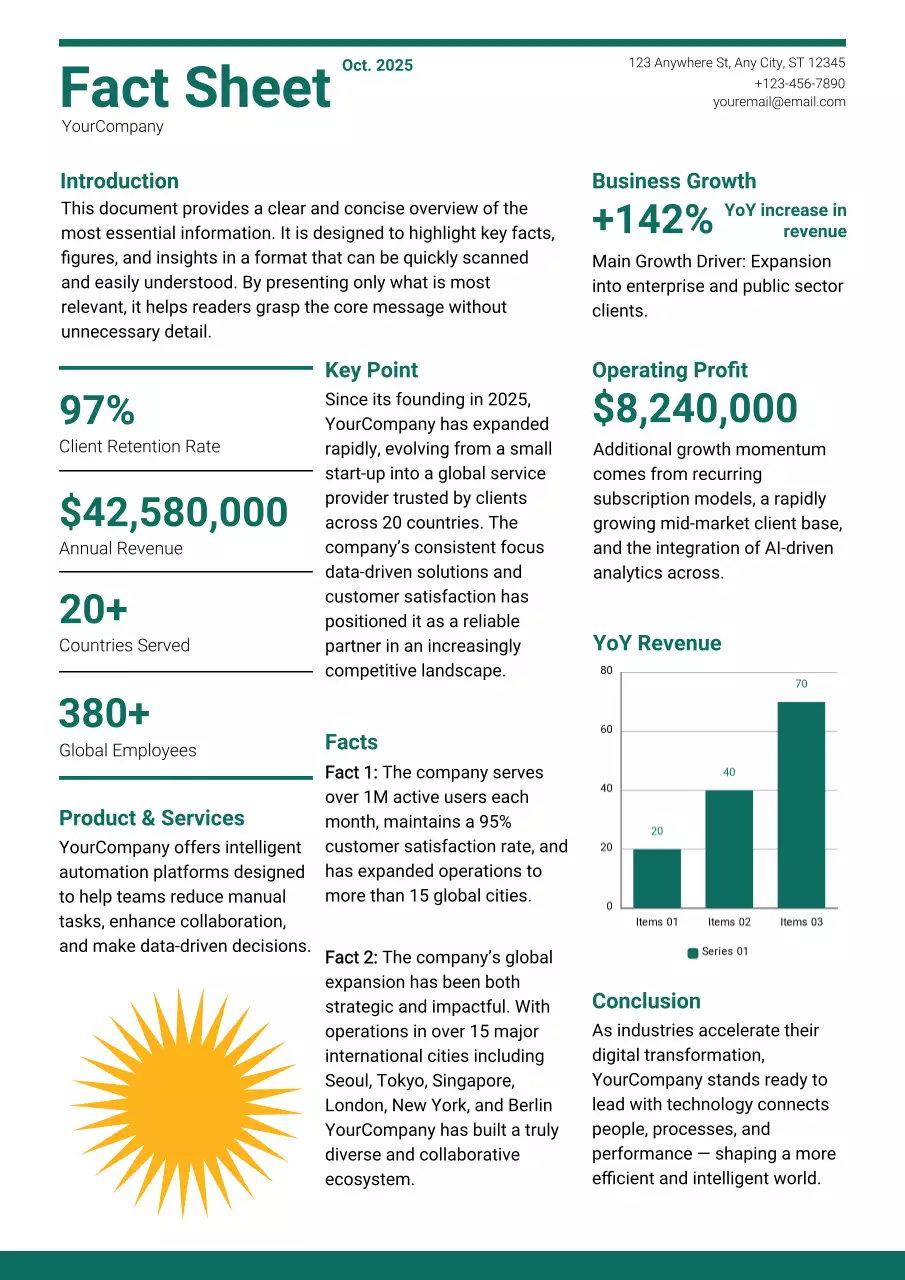 green modern business report