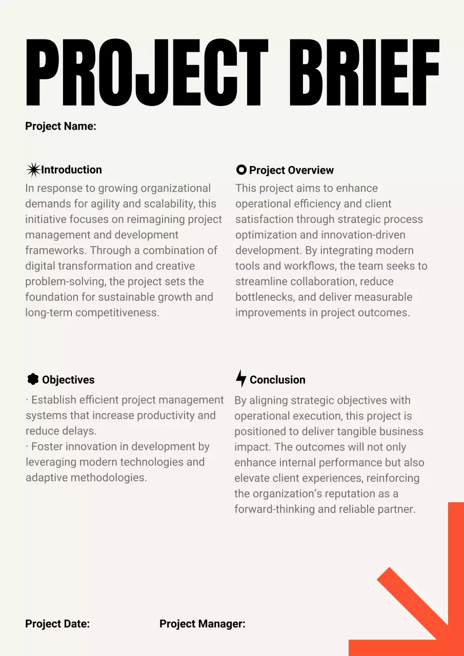 beige modern project report