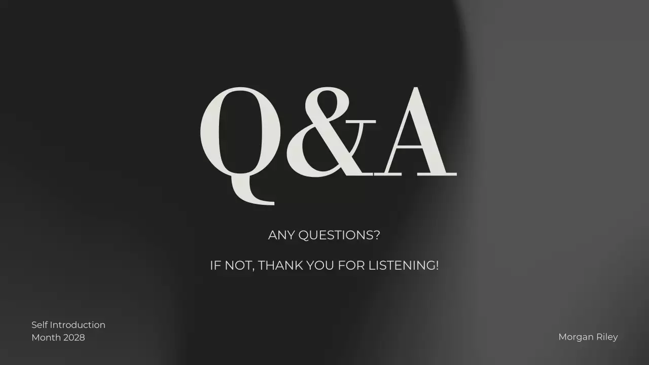 Presentasi Pengenalan Diri Minimalis Hitam